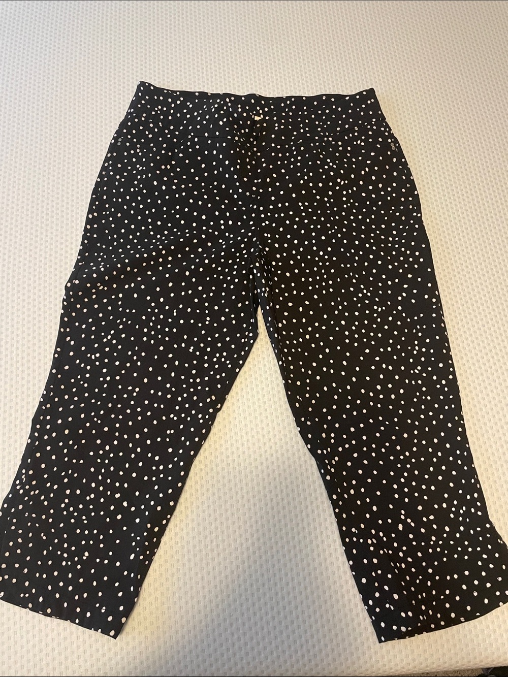 Westbound Black & White Polka Dot Capri Pants